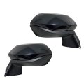 Spieg Side Mirror Set For 2020-2025 Toyota Corolla Non-heated Glass Turn Signal Light Painted Black 3 Pins Pair To1320391
