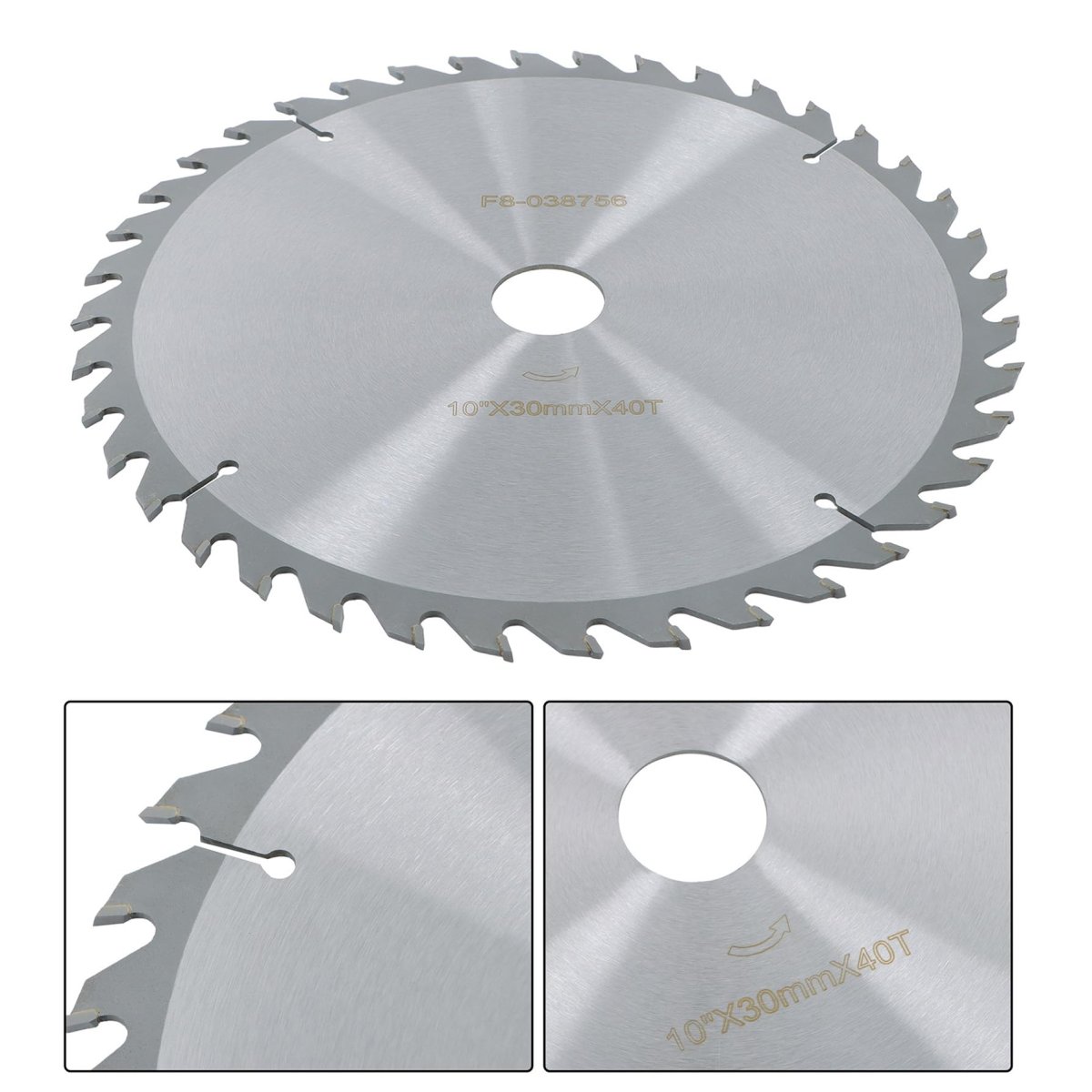 40 Tooth 10 Inch Wood Cutting Disc Carbide Tipped Circular Saw Blade For Hard