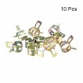 Uxcell 12mm 1 2inch Spring Band Type Action Fuel Silicone Vacuum Hose Pipe Clamp Low Pressure Air Clip 10pcs