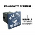 Marietta College Pioneers Logo Tow Trailer Hitch Cover Plug Insert 2