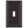 Amerelle 94torb Continental Cast Metal Wallplate With 1 Toggle Oil Rubbed Bronze 
