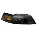Headlight Headlamp W Smoked Bezel Passenger Side Mechanics Choice For 99-04 Ford Mustang 