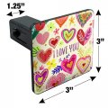I Love You Valentine S Day Hearts Tow Trailer Hitch Cover Plug Insert
