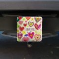 I Love You Valentine S Day Hearts Tow Trailer Hitch Cover Plug Insert