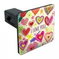 I Love You Valentine S Day Hearts Tow Trailer Hitch Cover Plug Insert