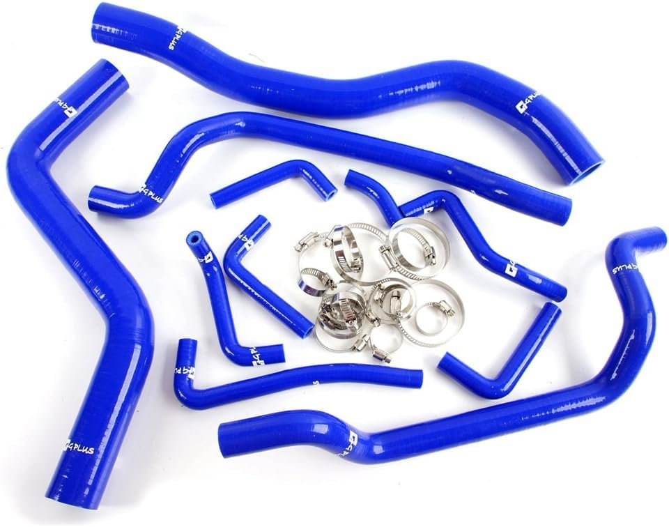 Silicone Radiator Hose Pipe Kit Clamps For Mitsubishi Eclipse Turbo Coolant 1995-1999 Blue