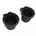 Red Hound Auto Cup Holder Inserts 2 Piece For Toyota Sienna 2010-2019 Fits Front Center Console Rubber Black Liner Beverage 