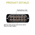 Sidaqi 4pcs 12led Emergency Strobe Lights For Vehicle 12-24v Surface Mount Super Bright Caution Hazard Construction Sync