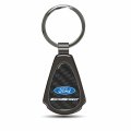 Ipick Image Compatible With Ford Ecosport Real Black Carbon Fiber Gunmetal Metal Teardrop Key Chain