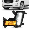 Left Fog Light With Crash Brake For 2015 2020 Cadillac Escalade Esv Driver Side Led Turn Signal Daytime Running Lamp 