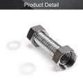 Mromax 1 Inch Faucet Hose Connector 304 Stainless Steel Plumbing Pipe Hot Water Heater Corrugated Connectors For Bathroom 4