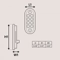 True Mods 2pc 6 White Oval Led Reverse Trailer Tail Light Kit Dot Fmvss 108 Sae 2 R Grommet Plug Included Ip67 Waterproof Back