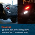True Mods 2pc 6 White Oval Led Reverse Trailer Tail Light Kit Dot Fmvss 108 Sae 2 R Grommet Plug Included Ip67 Waterproof Back