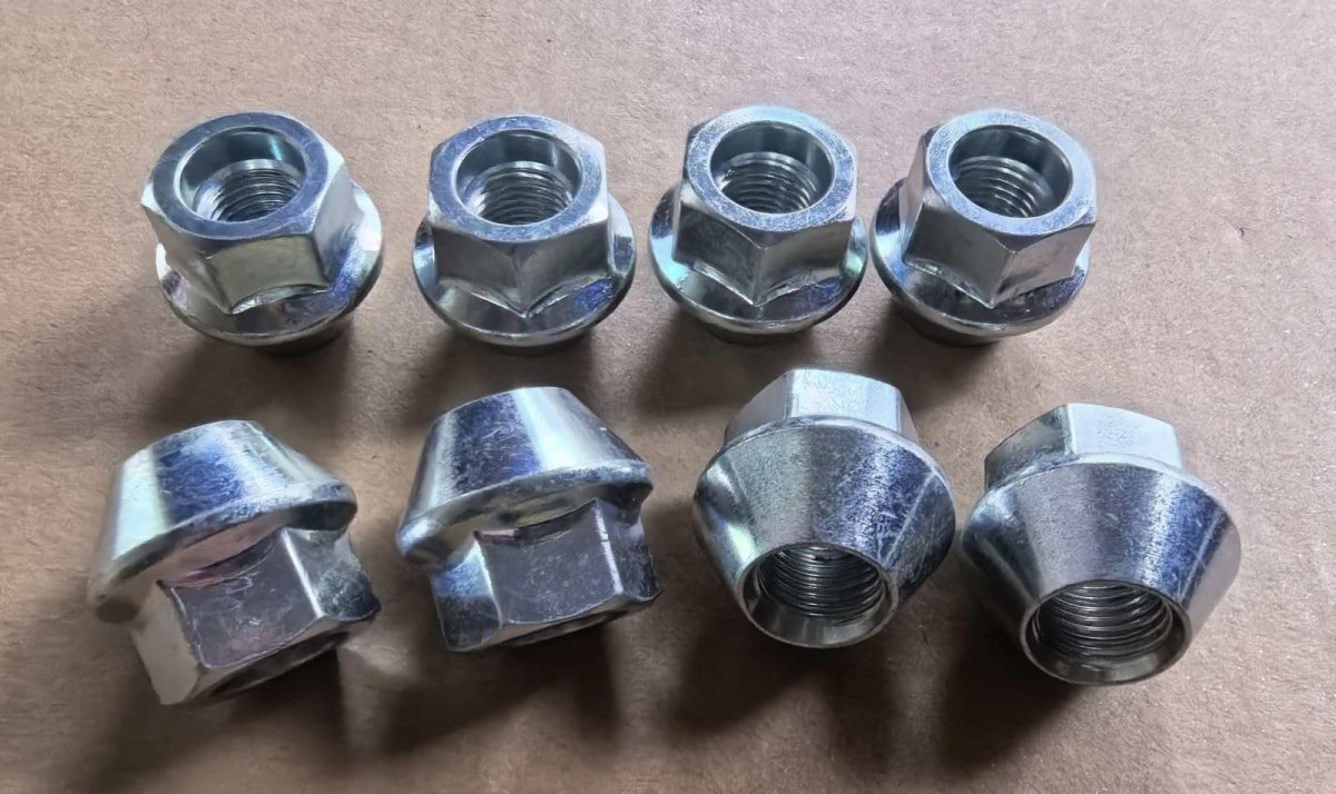 8pcs M14x1 50 Wheel Lug Nuts 611-979 For Dodge Ram 2500 3500 Srw Steel Wheels Charger Challenger And Durango Silver Alloy Hex
