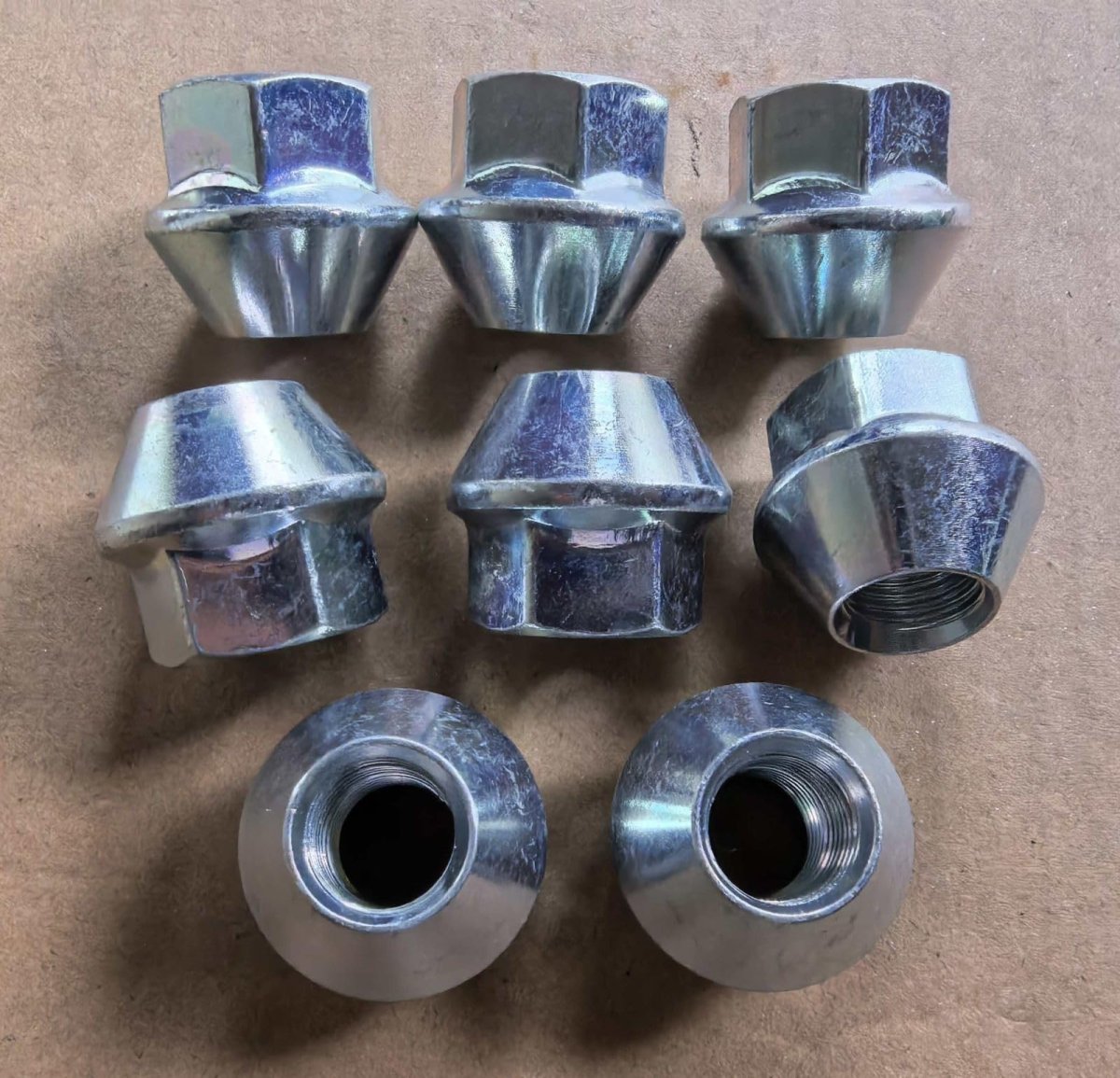 8pcs M14x1 50 Wheel Lug Nuts 611-979 For Dodge Ram 2500 3500 Srw Steel Wheels Charger Challenger And Durango Silver Alloy Hex