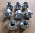 8pcs M14x1 50 Wheel Lug Nuts 611-979 For Dodge Ram 2500 3500 Srw Steel Wheels Charger Challenger And Durango Silver Alloy Hex