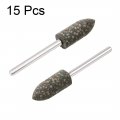 Uxcell 8mm Rubber Polishing Burrs Bits Tapered Buffing Wheels With 1 8-inch Shank For Rotary Tools Sesame 15 Pcs