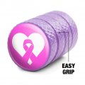 Breast Cancer Awareness Pink Ribbon In Heart Aluminum Valve Stem Caps 4 Piece Set For Passenger Car Tire Rim Wheels Purple