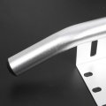 License Plate Light Bar Mount Universal Aluminum Alloy Front Bumper Frame Offroad Mounting Bracket Holder Silver