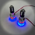 Httmt- Universal Handlebar 12v Blue Led Turn Signal Lights Grip Bar End Side Marker Indicatorsbar Light Compatible With 7 8