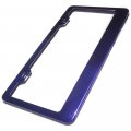 Uframe Stainless Steel License Plate Frame Holder 2 Screw Holes W Adjustable Space Purple