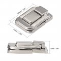Uxcell Toggle Catch Lock 48mm Retro Decorative Silver Hasp W Screws For Suitcase Chest Trunk Latch Clasp Pack Of 5
