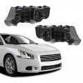 G-plus Front Left Right Side 1pair Bumper Brackets Compatible With Nissan Maxima Sedan 622209n00a 622219n00a 2009-2015 Black