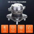 Ocpty New Wheel Hub Bearings Rear Axle 4 Lugs With Abs Compatible For Sentra S Sl Sr 2007-2012 Oe 512384