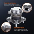 Ocpty New Wheel Hub Bearings Rear Axle 4 Lugs With Abs Compatible For Sentra S Sl Sr 2007-2012 Oe 512384