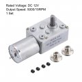 Uxcell Worm Geared Motor W Rigid Flange Shaft Coupling Dc 12v 15rpm H12xd10 6mm Id 2pcs