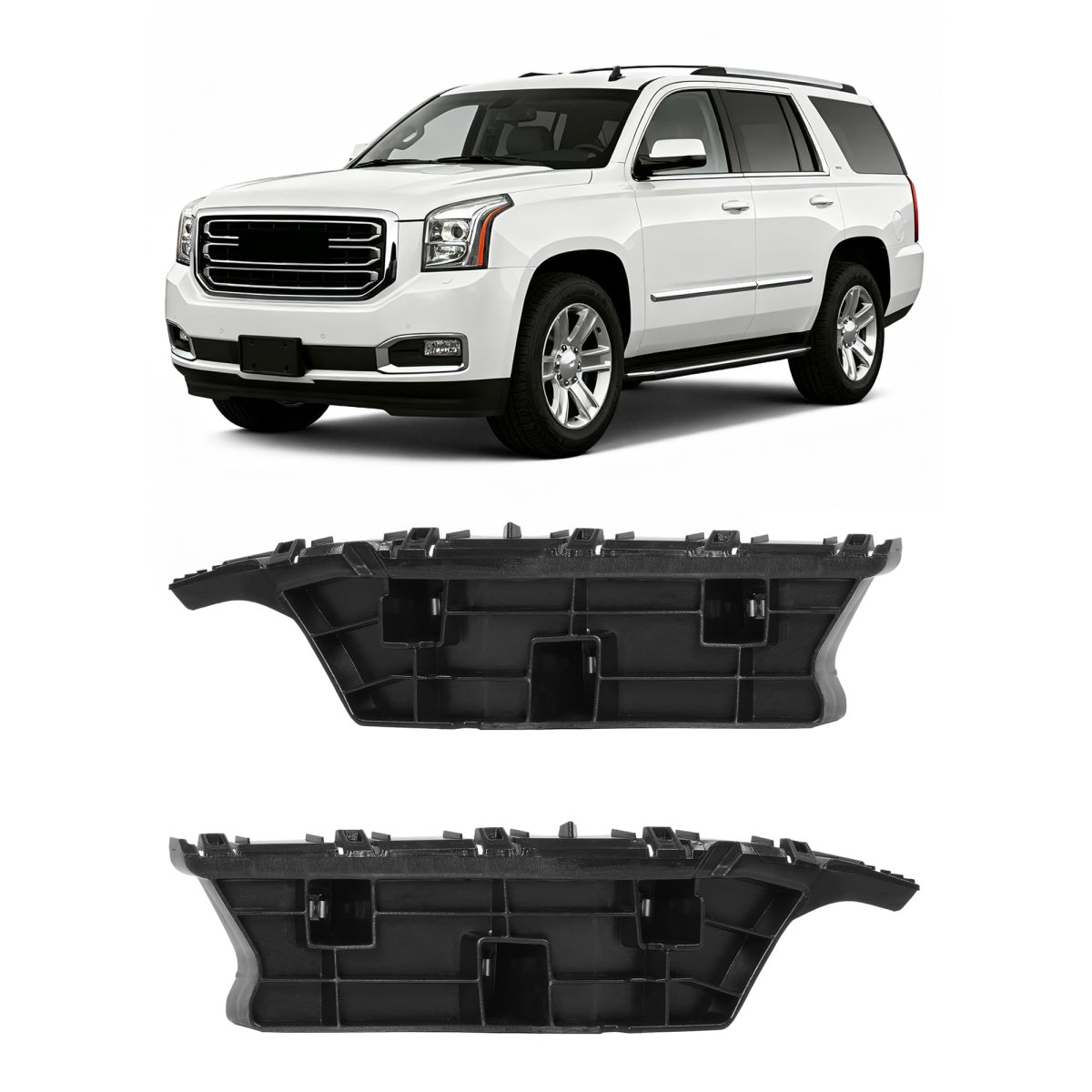 Front Bumper Guide For 2015-2020 Gmc Yukon Yukon Xl Replacement Gm1042147 Gm1043147 22806324 22806325 Plastic Pom Black