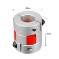 Uxcell 8mm To 14mm Shaft Plum Shaped Coupling Coupler 30mm Diameter 35mm Length