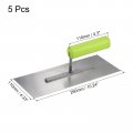 Uxcell 5pcs Flat Masonry Hand Trowel 10 2 X4 3 Drywall Concrete Finishing Building Tool Carbon Steel Panel With Rubber Handle