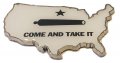 Muzzys Come And Take It Flag In The Shape Of United States Emblem Metal Badge Universal Stick On Fits Silverado Suburban Tahoe