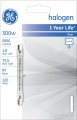 Ge Halogen Light Bulb T2 5 Tube R7 Base 300 Watt For Work Security And Landscape Lights 1 Pack