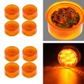 8 Pack 2 In 9 Led Side Marker Clearance Lights Amber Lens And Light Waterproof Surface Mount Trailer For Truck Rv Atv Boat 