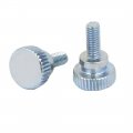 Uxcell M4x10mm Flat Knurled Head Fully Threaded Thumb Screws Bolts Fastener 15pcs