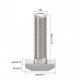Uxcell M8x30mm T-slot Drop-in Stud Sliding Bolt Screw Carbon Steel For 40 Series Aluminum Profile 10pcs
