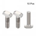 Uxcell M8x30mm T-slot Drop-in Stud Sliding Bolt Screw Carbon Steel For 40 Series Aluminum Profile 10pcs