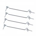 6 Cabin Eye Latch Gate Door Swivel Hook For Wood Window With Mounting Screws 4pcs 