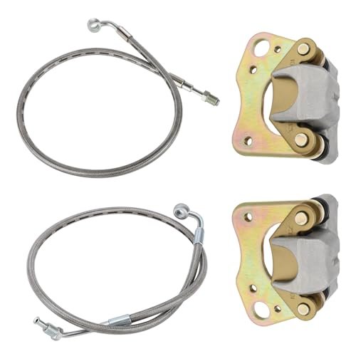Front Brake Calipers And Hose Lines For Polaris Sportsman 400 450 500 570 700 800 Trail Blazer 330 Boss Scrambler Hawkeye 325
