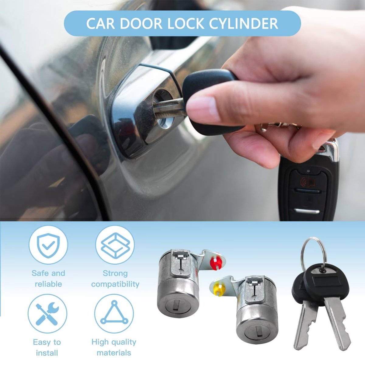 89056724 Door Lock Cylinder Set With Keys For Chevrolet Suburban 1992-1994 Dl19b