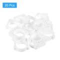 Uxcell 20pcs Ppr Water Pipe Clamps Plastic U Shaped Clips With Fixing Clip Fit For 40mm 1 57 Od Pipes And Tubing Hoses Support