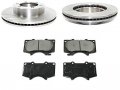 Front Ceramic Disc Brake Pad And Rotor Kit Compatible With 2000-2006 Toyota Tundra 