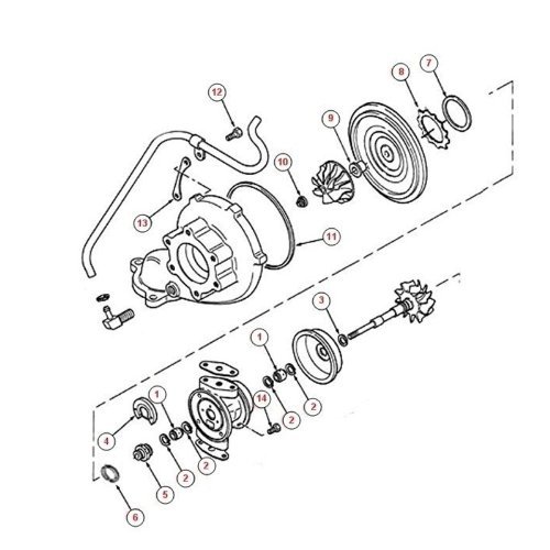 Turbo Rebuild Repair Kit Kits For Saab 900 2 0 4 Garrett Tbo356 466952-0001 466952-0002 Turbocharger 360 Degree Upgrade Thrust