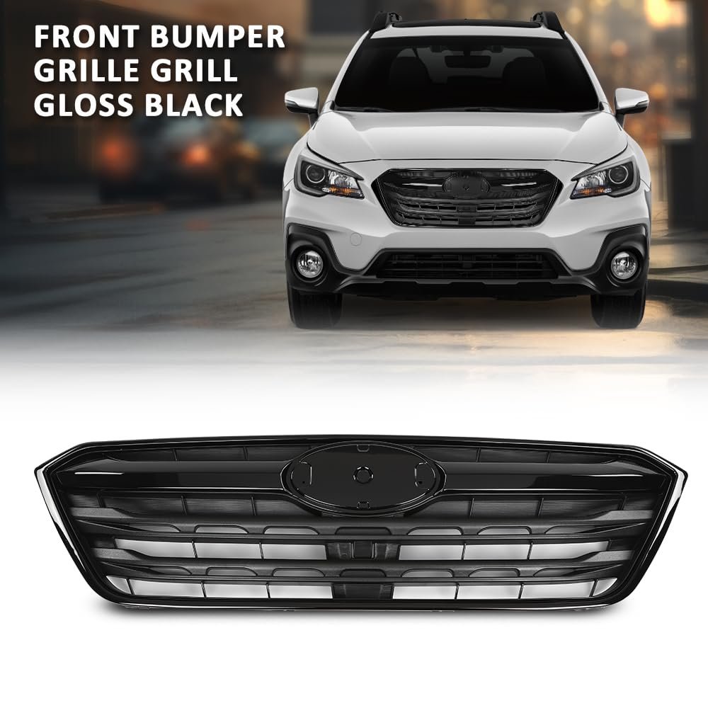Front Bumper Grille Grill For Subaru Outback 2020 2021 2022 Glossy Black Part Number 91121an08a Su1200189