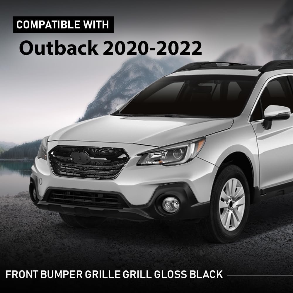 Front Bumper Grille Grill For Subaru Outback 2020 2021 2022 Glossy Black Part Number 91121an08a Su1200189