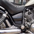 Ecotric Motorcycle Pair Black Panel Battery Cover Fairing Compatible With 1984-up Yamaha Xv 700 750 1000 1100 Virago Side