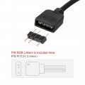 Uxcell Argb Splitter Cable 1 Female To 2 3 Pin Extension Connector Cord Wire For 5050 3528 Led Light Strips 30cm Length