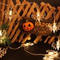 Xixian Halloween String Lights 10ft 20leds Bat Shaped Decorative Hangings Waterproof Warm White Light Battery Operated Spooky